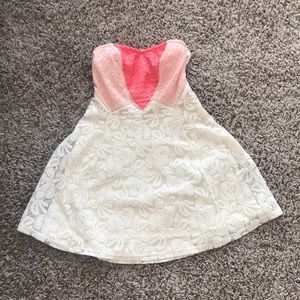 Beautiful strapless lace dress